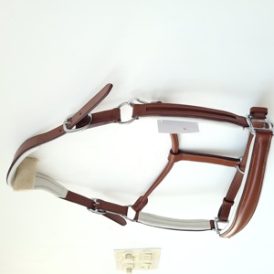 Collier de tête équestre anglais en cuir de haute qualité, personnalisé OEM, avec embout nasal conique super doux et rembourré, pour chevaux - Product Image 2