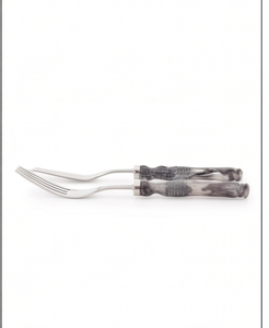 <b>Vintage</b> Style Flatware <b>Set</b> With Resin Handles Dishwasher Safe For Wedding Use Metal <b>Cutlery</b> Elegant Design - Product Image 5