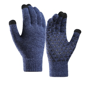 Guantes de esquí de dedo completo, negros, acrílicos, antideslizantes, unisex, para actividades al aire libre en invierno - Product Image 5