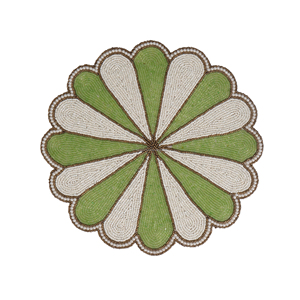 High Quality Handcrafted Circular Shaped Decorative Glass <b>Beads</b> Unique Design PP <b>Placemats</b> for Table Use Budget-Friendly Price - Product Image 1