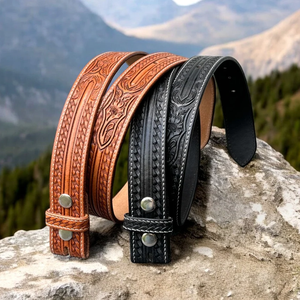 Cinturón Vaquero Occidental 100% Cuero Vacuno con Adornos de Cuentas y Diseño Hecho a Mano, Fabricante Líder de Cinturones de Diseño para Hombre y Mujer - Product Image 1