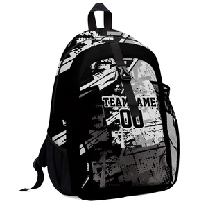 Customizable Teal and Orange Sports <b>Backpack</b> with Team Name and Number Design for Youth - Product Image 6