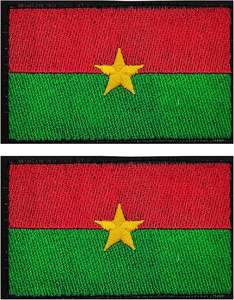 Parche Bordado con la Bandera de Burkina Faso, África, Parches de Moral con Gancho y Bucle - Product Image 6