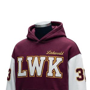 Vente en gros de sweats à capuche en molleton écologique vintage pour hommes, coupe classique, avec logo personnalisé brodé et imprimé - Product Image 4