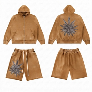 Conjunto Deportivo Personalizado con Logotipo, Chaqueta Ligera de Algodón para Correr, Pantalones Cortos Deportivos con Cierre, Traje Deportivo Transpirable a la Moda - Product Image 4