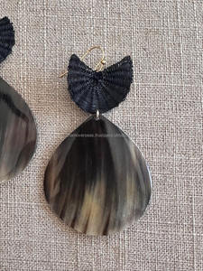 Pendientes de Cuerno de Búfalo Pulido, Proveedor de Joyería de Cuerno Natural de la India - Product Image 3