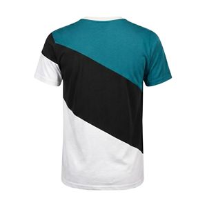 Asymmetrical Teal Black White Panel Streetwear T-<b>Shirt</b> Drop Shoulder Oversized Men Crew Neck New Trends Fashion T <b>Shirts</b> - Product Image 2
