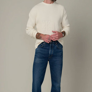 Camiseta de Hombre Estilo Moderno, Tejido Waffle, Cómoda, Mezcla de Algodón, Manga Larga, Informal, Ligera, para Uso Diario - Product Image 2
