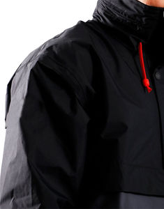 Men Waterproof Sporty <b>Windbreaker</b> Quarter Zip Jacket <b>Black</b> Gray Polyester Autumn Outdoor Wear - Product Image 4