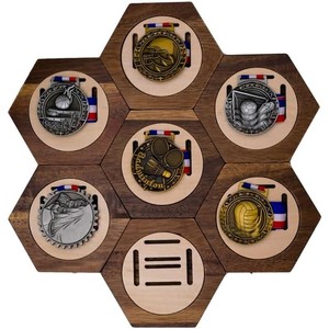 Chic Hexagonal Wooden Magazine Rack in Acacia Wood - Wholesale Prices - Product Image 3