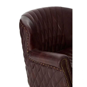 Sillón moderno de estilo contemporáneo para sala de estar, sofá Chesterfield de cuero genuino con diseño de granja para comedor y ocio - Product Image 3
