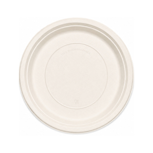 Assiette jetable en papier de 12 pouces, robuste, biodégradable, style kraft à paroi simple, pour la restauration, les plats à emporter, les mariages et les fêtes - Product Image 1