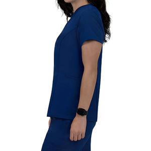 Conjuntos de Uniformes Médicos Personalizados al por Mayor, Color Azul Caribe, Rosa y Morado, Elásticos, Suaves y Cómodos, Uniformes de Enfermería - Product Image 2
