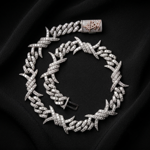สร้อยคอจี้รูปสมอแบบ Cuban Link ชุบทองประดับเพชรโมอิสซาไนต์ สไตล์ฮิปฮอป เหมาะสำหรับเป็นของขวัญในงานปาร์ตี้ - Product Image 3