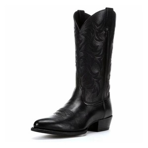 Bottes de cowboy en cuir véritable pour homme, unisexes, de haute qualité, pour l'équitation, en cuir véritable, pour l'extérieur, différentes couleurs et tailles - Product Image 2