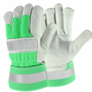 Guantes de Seguridad Industriales Canadienses de Cuero Florido Fluorescente de Grano Grueso, Textura Lisa, Ajuste Cómodo para la Mano, Certificación CE - Product Image 4