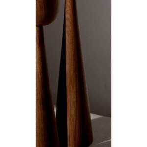 Juego de 3 Portavelas de Madera Rústica con Diseños de Pedestal Cónico y Forma Redonda para Decoración del Hogar - Product Image 6