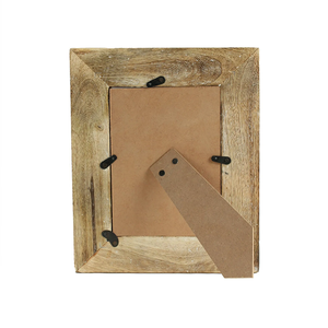 Cadre photo en bois marron et blanc, élégant cadre photo bicolore en bois pour photos de famille, portraits, affichage sur bureau - Product Image 4