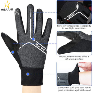 Guantes de Ciclismo para Hombre y Mujer, con Pantalla Táctil, Acolchados, Resistentes al Agua, al Viento y Antideslizantes para Correr, Andar en Bicicleta y Hacer Ejercicio - Product Image 4