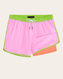 Pantalones cortos de entrenamiento personalizados 2 en 1 para hombre, de doble capa, para gimnasio, entrenamiento, correr, deportes, con forro de compresión interior y bolsillos laterales - Product Image 4