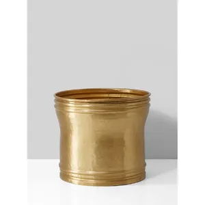 Vase à fleurs en métal fait main moderne, récipient floral contemporain haut de gamme pour salon, salle à manger, chambre, bureau, hall d'hôtel - Product Image 1