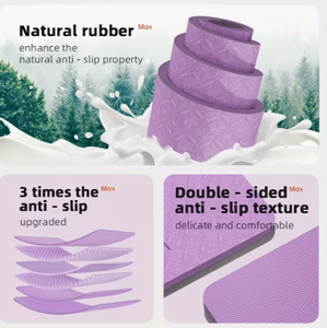 Tapete de Yoga Grueso de 1.0 cm, Resistente a Impactos, Acolchado para Entrenamiento en Casa, Diseño en Color Morado - Product Image 3