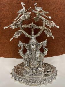 Árbol Chapado en plata hecho a mano con Ganesha, 17 pulgadas, para decoración y regalo, novedad - Product Image 4