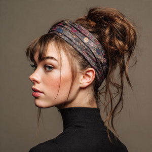 High Quality Running Ponytail <b>Headband</b> Women Streetwear Sublimation Pony Tail Caps Head Ponytail Hole Workout <b>Headband</b> - Product Image 3