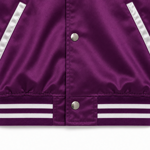 Chaqueta de Satén Bordada Personalizada al por Mayor, Chaqueta Bomber Unisex, Ropa Urbana, Fabricante OEM, Marca Privada, Proveedores de Ropa al por Mayor - Product Image 4