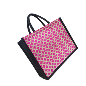 Bolsa de yute con estampado bonito y a la moda, bolsa de yute ecológica tejida con asa, fabricada en la India, West y Bengal - Product Image 4