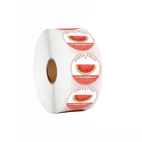 Autocollants thermiques imprimés colorés de cercle de points étiquettes adhésives code à barres d'enveloppe de rétrécissement de carton thermique direct d'adhérence permanente