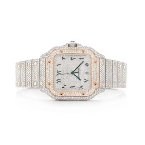 Excelente calidad Totalmente Iced Hip Hop Relojes para hombres Movimiento de cuarzo automático Busto VVS Moissanite Esfera de lujo Cristal de moda - Product Image 1