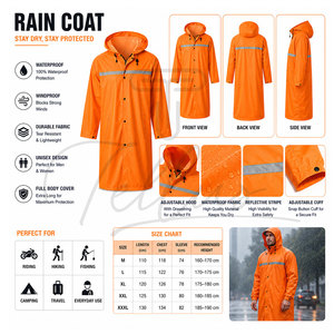 New Fashion Style Rain <b>Jacket</b> Custom Made Logo <b>Men's</b> Rain Coat Wholesale High Quality <b>Men</b> Windbreaker Rain Coat - Product Image 6