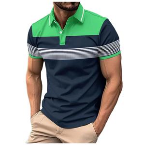 Diseño impreso personalizado Cómodo Verano Hombres Golf Polos Ajuste regular Transpirable Manga corta Golf Polos - Product Image 1