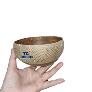 Bol en Coque de Noix de Coco Originale Pas Cher du Vietnam, Faible MOQ, Cadeau Souvenir, Bol Incrusté de Coquillages, Prix Direct Usine en Gros - Product Image 1
