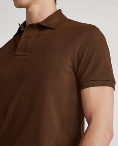 Polo pour homme de haute qualité à manches courtes, logo personnalisé, couleur unie, polo uni, vente en gros, vêtements décontractés, haut respirant - Product Image 4