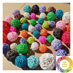 ลูกบอลหวายตกแต่งสำหรับคริสต์มาส งานฝีมือถักทอสำหรับประดับต้นคริสต์มาส ของตกแต่งงานปาร์ตี้วันหยุด ห่อของขวัญ และงาน DIY - Product Image 6