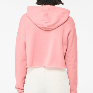 เสื้อฮู้ดครอปออกกำลังกายสำหรับผู้หญิงไซส์ใหญ่ ODM/OEM ขายส่ง ยอดขายดี สีพื้น เสื้อฮู้ดลำลอง - Product Image 5