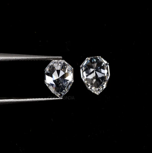 Paire de diamants de laboratoire taillés en forme de bouclier, 1,50 CT, 7,0 x 5,1 mm, diamant de laboratoire à taille unique, diamant de laboratoire pour boucles d'oreilles et bague de fiançailles - Product Image 2