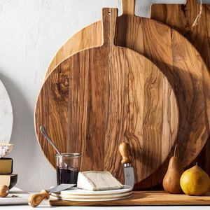Planche à découper en bois d'acacia écologique, plateau de service rond robuste, prix direct usine - Product Image 6