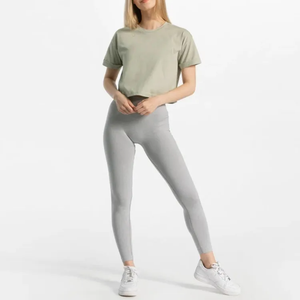 Nuevo estilo moderno, sudadera corta transpirable para mujer, color sólido personalizado, top corto informal, más vendido, mejor precio para mujer - Product Image 3