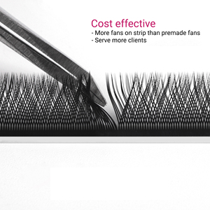 Charmlash Lash Supply - Pestañas Postizas al por Mayor, Pestañas de Volumen Preformadas, Ligeras como Plumas, Hechas a Mano, Color Negro Mate, Fibra PBT Alemana, Punta Dividida - Product Image 2