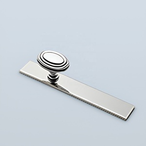 Modern Brass <b>Chrome</b> Oval Cabinet Knob Furniture <b>Handle</b> Durable Design Nickel Polished Hardware Minimalist Eco-Friendly Home - Product Image 1