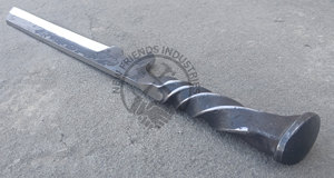 Couteau Viking Seax en acier carbone forgé à la main, lame de 7,5 pouces, manche torsadé, ambidextre, couteau de survie multi-usages pour la chasse et le camping - Product Image 4