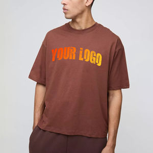 Camisetas de hombre extragrandes personalizadas al por mayor, logotipo bordado personalizado, 100% algodón, talla grande, estilo urbano, hip hop. - Product Image 1