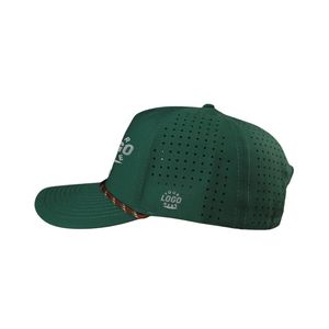 Casquette de golf respirante perforée au laser à 5 panneaux avec cordon personnalisé et bande de couture intérieure pour le voyage et le sport - Product Image 2