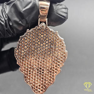 Collar con Colgante de Cara de Animal Personalizado en Plata de Ley 925 con Diamantes Cultivados en Laboratorio Totalmente Cubiertos de Diamantes - Product Image 6