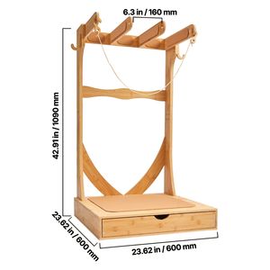 Support vertical à 3 niveaux pour planches de surf, présentoir de rangement en bois, support autoportant pour planches, organisateur pour suspendre les planches - Product Image 5