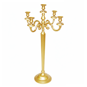 Metal Crystal Candelabra Home Design Decorative Tall 5 Arms <b>Candlestick</b> Holder Handmade Candelabra for Centerpiece Decoration - Product Image 6