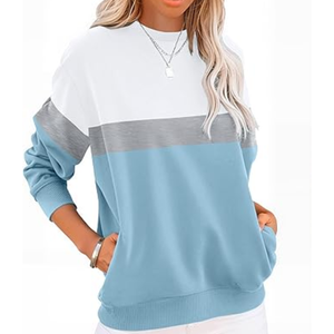 Sudaderas de Mujer de Primera Calidad, Cuello Redondo, Manga Larga, Ligeras, Holgadas, Formales, con Bolsillos, de Algodón Terry - Product Image 2